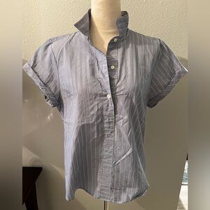 J.Crew Striped Cotton Short Sleeve Shirt